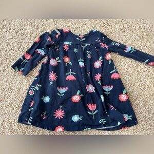 Carters toddler girl Floral Navy long sleeve Kids Dress 24 month size